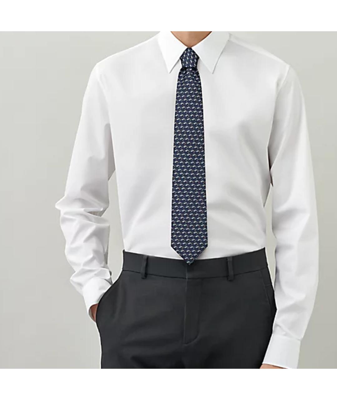 HERMES Синий галстук, фото 3