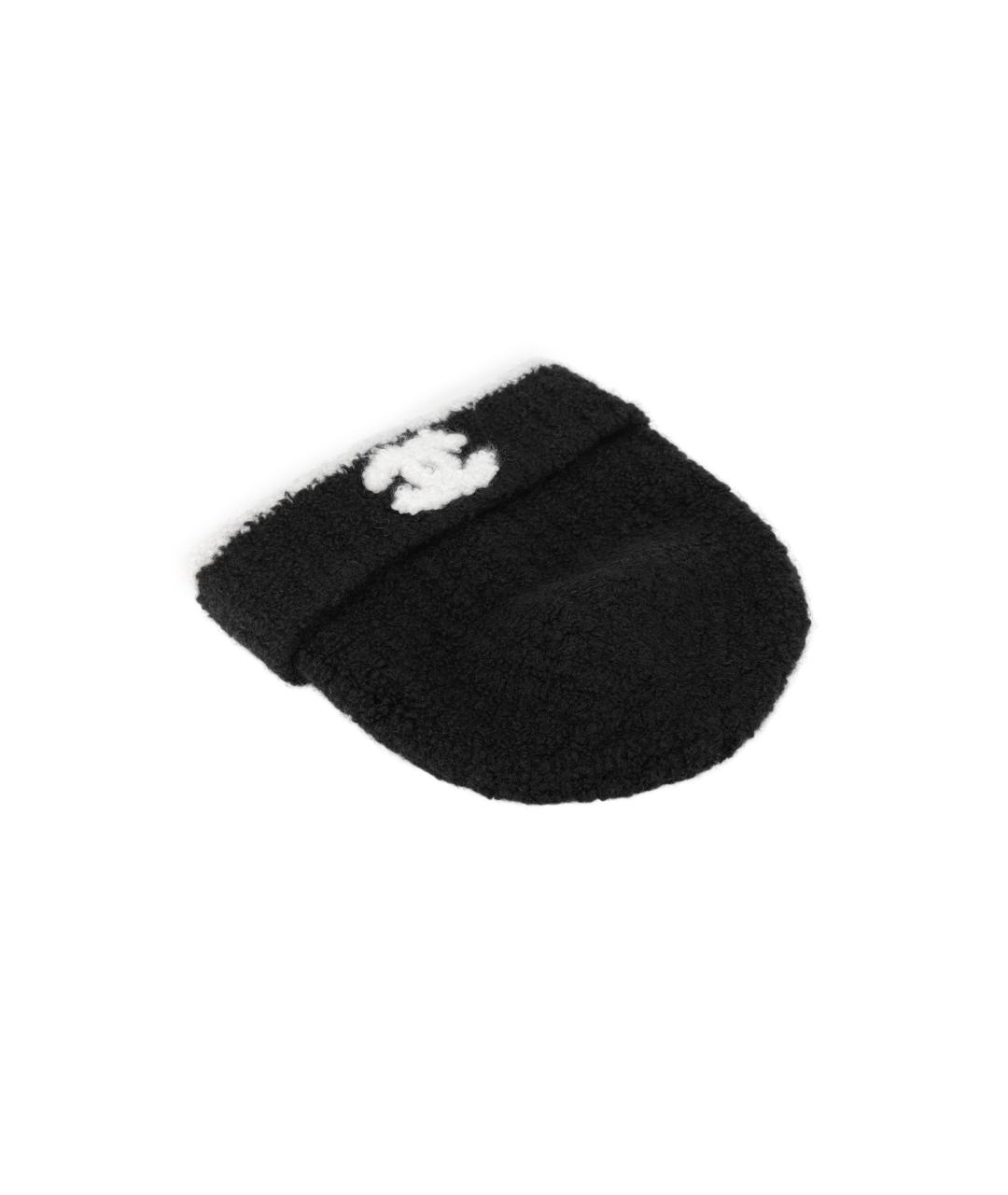 CHANEL Черная кашемировая шапка, фото 4