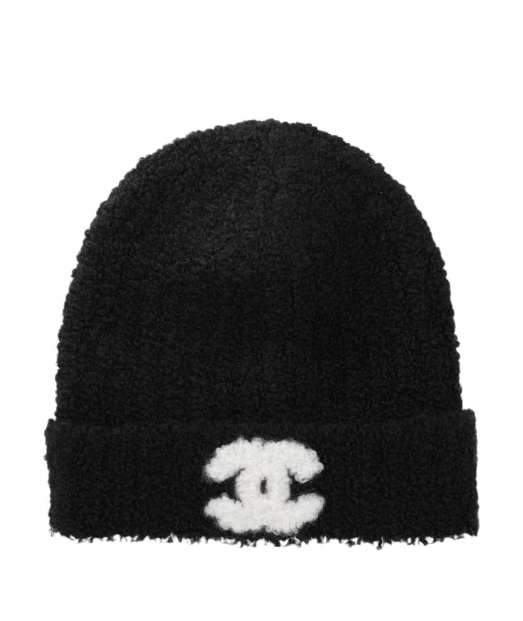 CHANEL Черная кашемировая шапка, фото 1