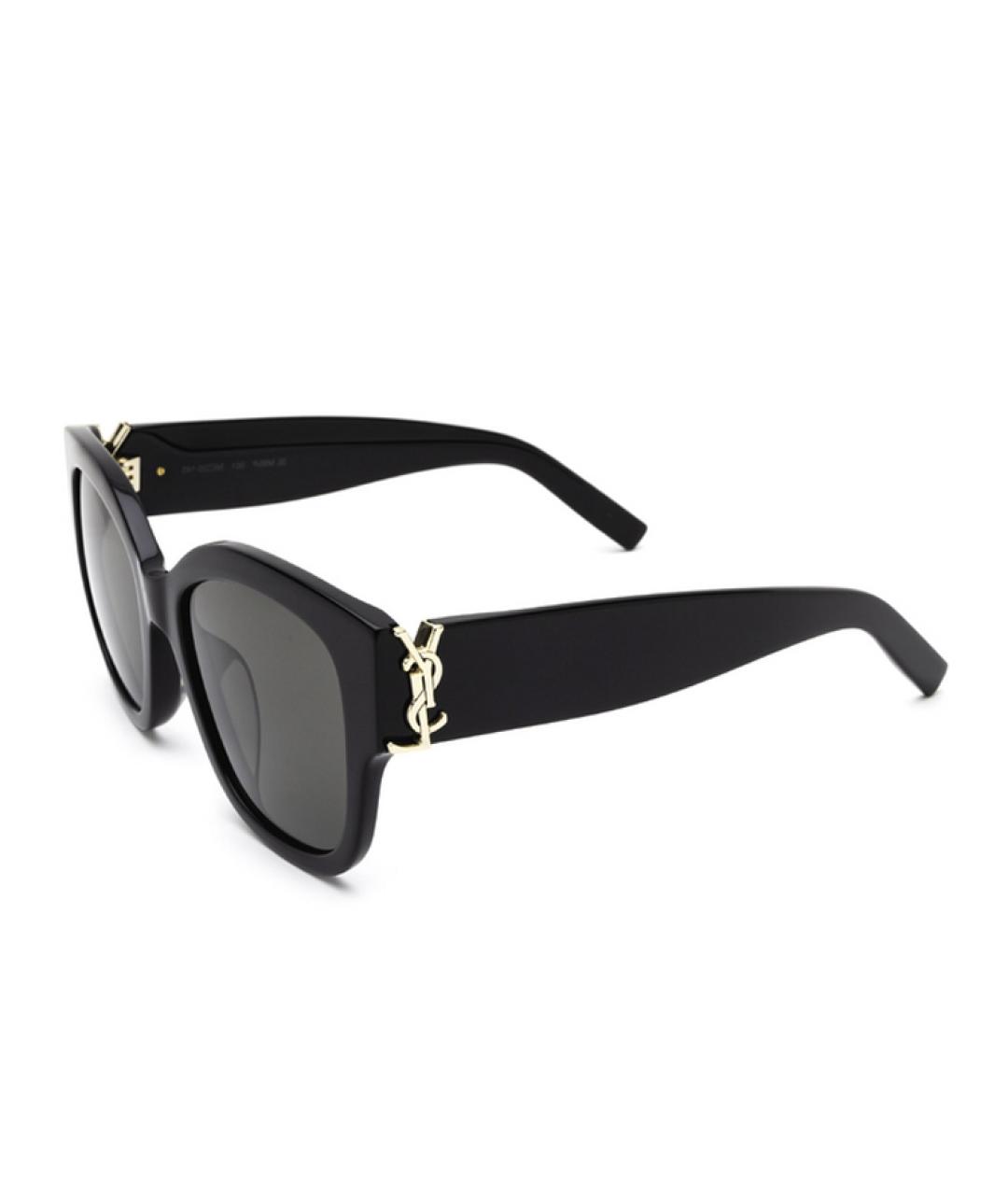 SAINT LAURENT Черные пластиковые солнцезащитные очки, фото 1