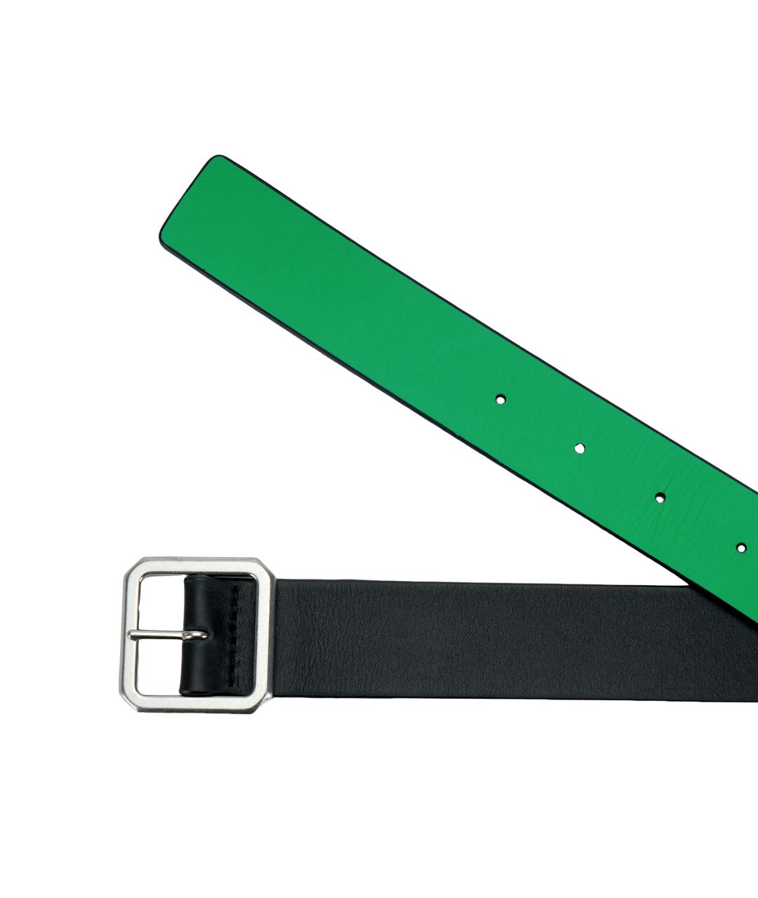 BOTTEGA VENETA Черный кожаный ремень, фото 4