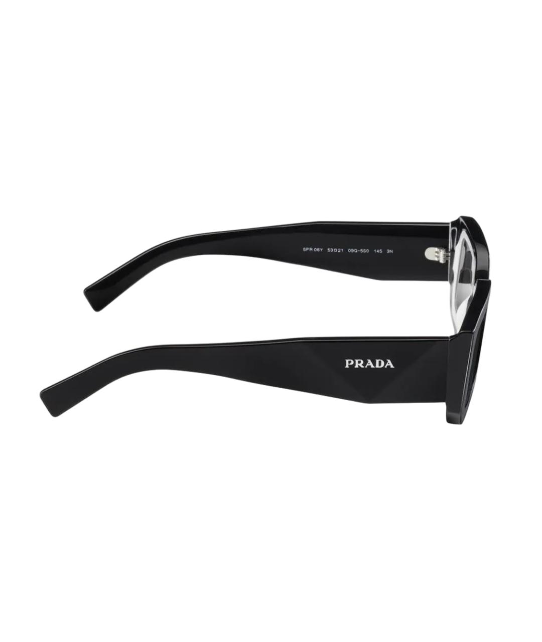 PRADA Черные пластиковые солнцезащитные очки, фото 2