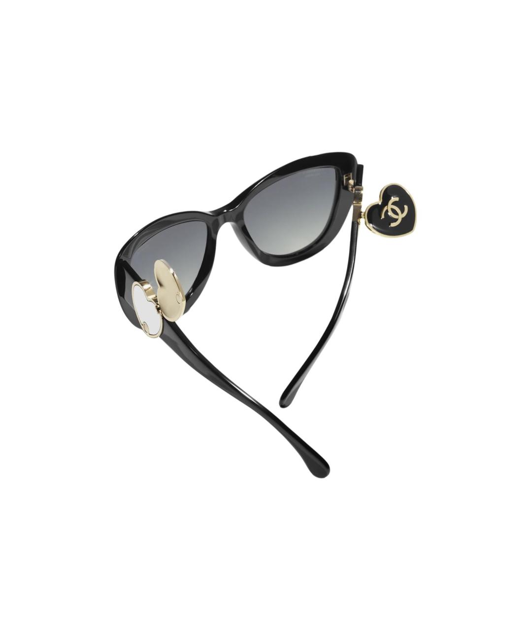 CHANEL Черные пластиковые солнцезащитные очки, фото 4