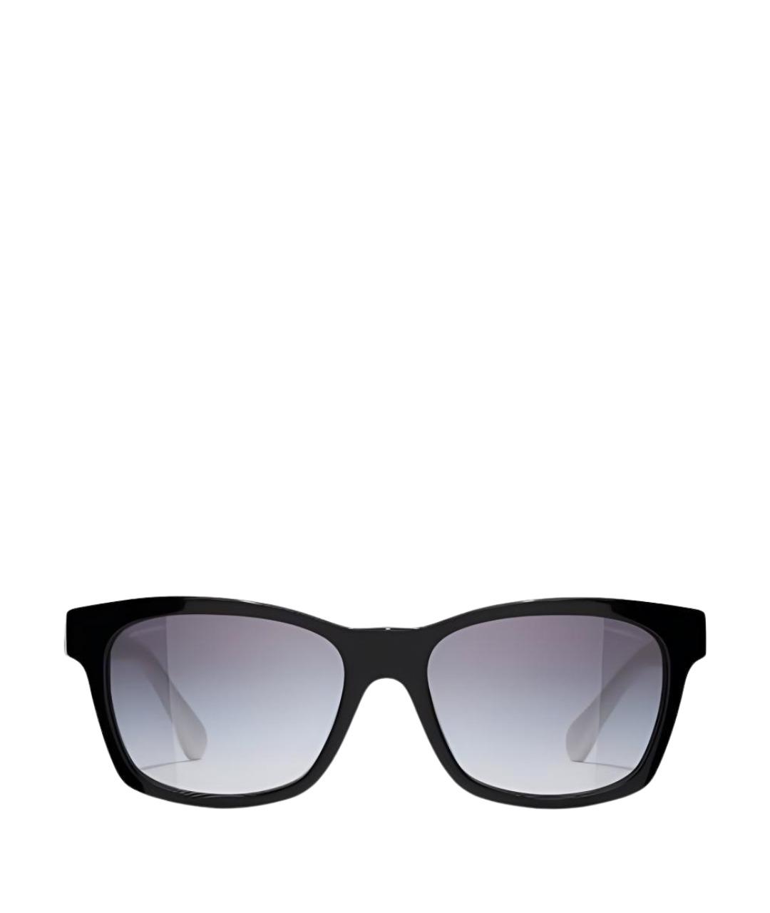 CHANEL Черные пластиковые солнцезащитные очки, фото 1