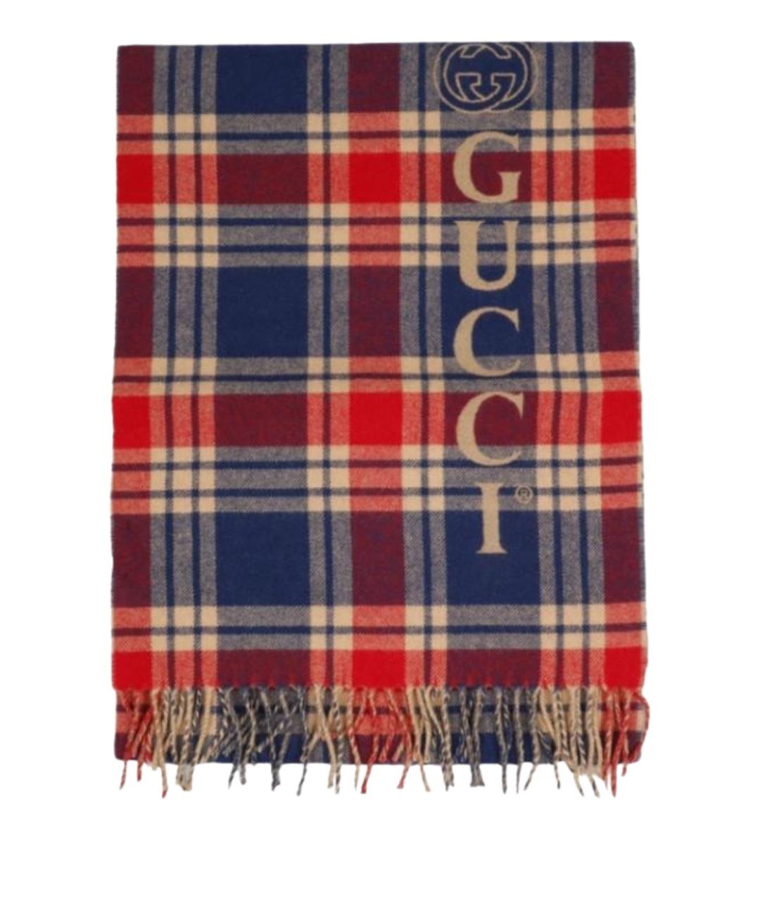 GUCCI Мульти шерстяной шарф, фото 1