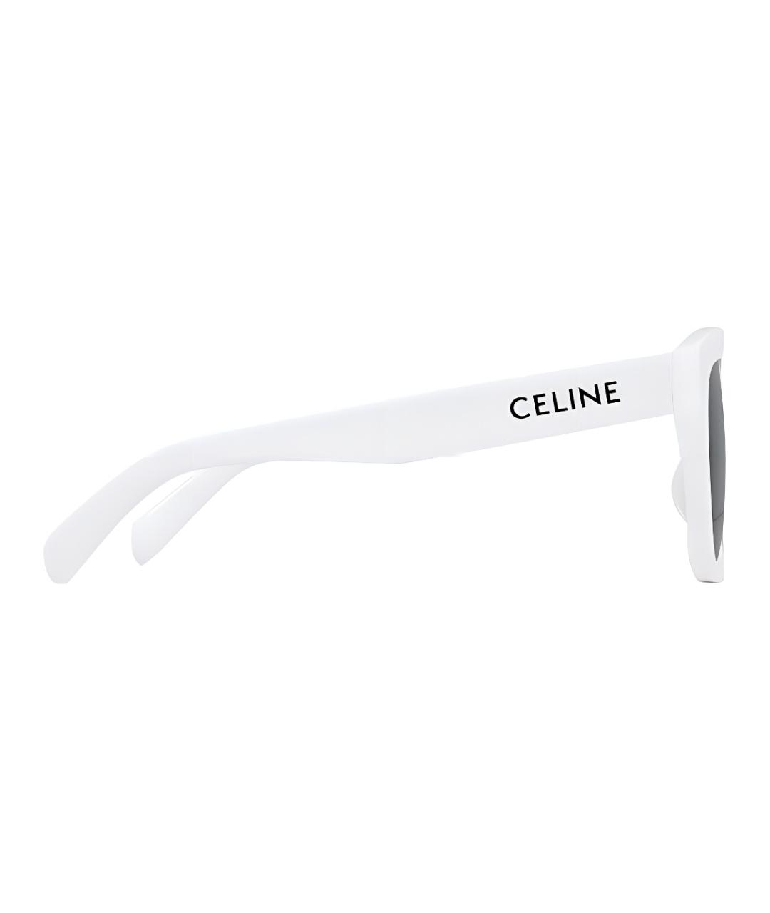 CELINE Белые пластиковые солнцезащитные очки, фото 3