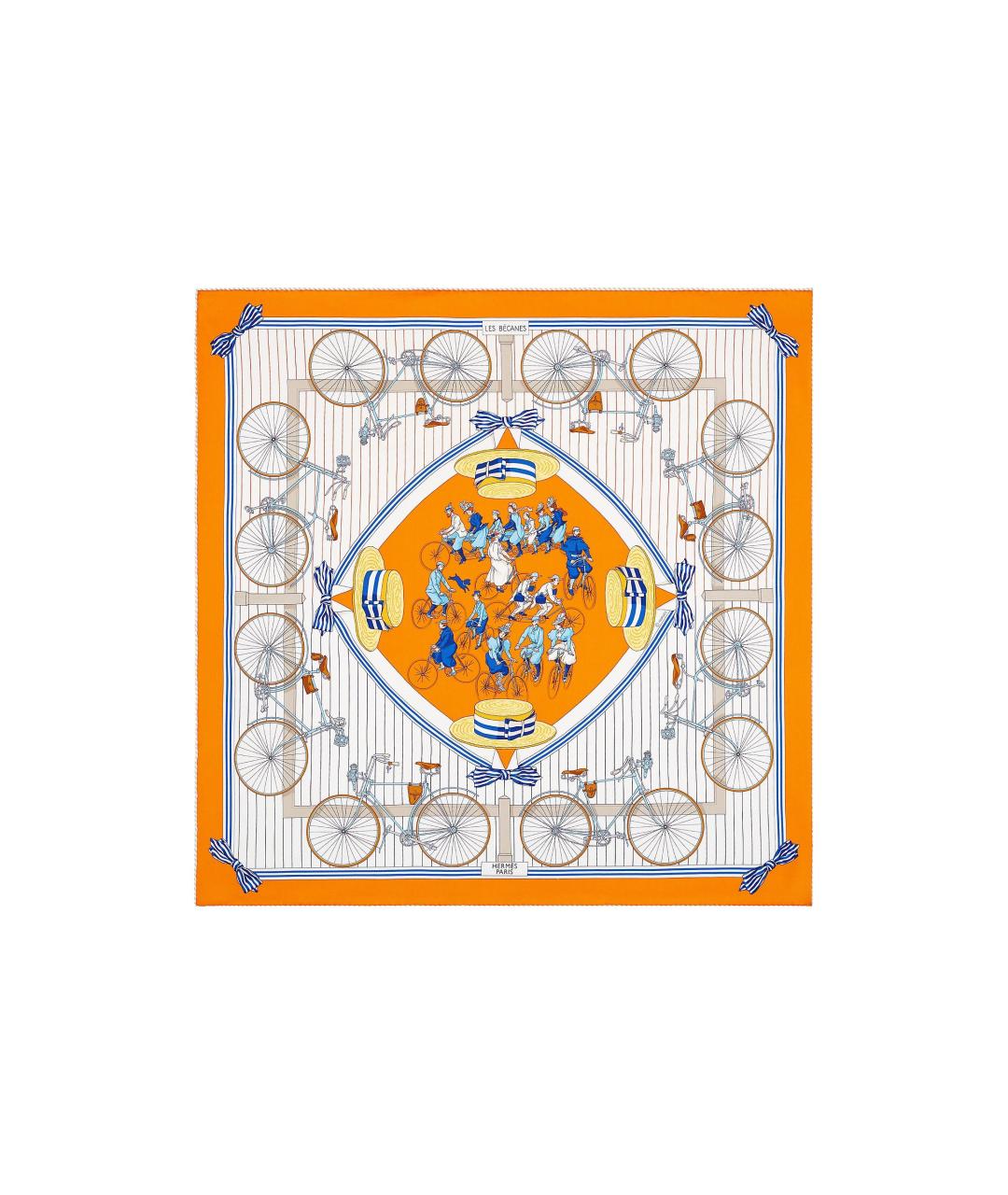 HERMES Оранжевый шарф, фото 3