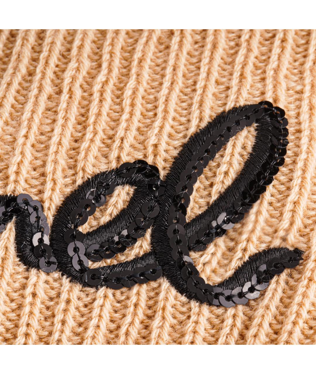 CHANEL Бежевая кашемировая шапка, фото 4
