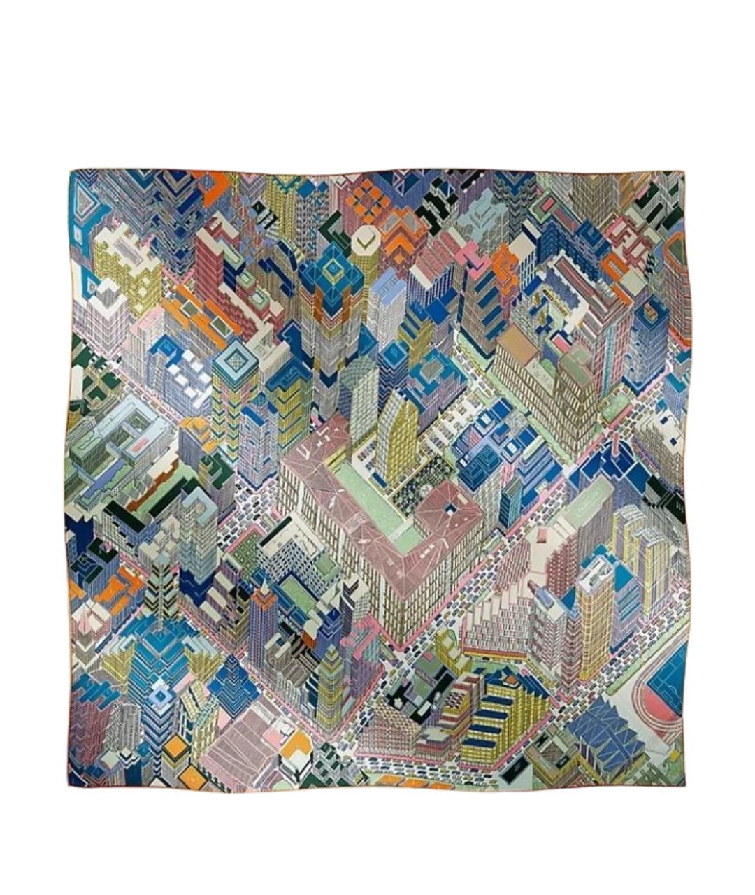 HERMES Мульти шелковый шарф, фото 1