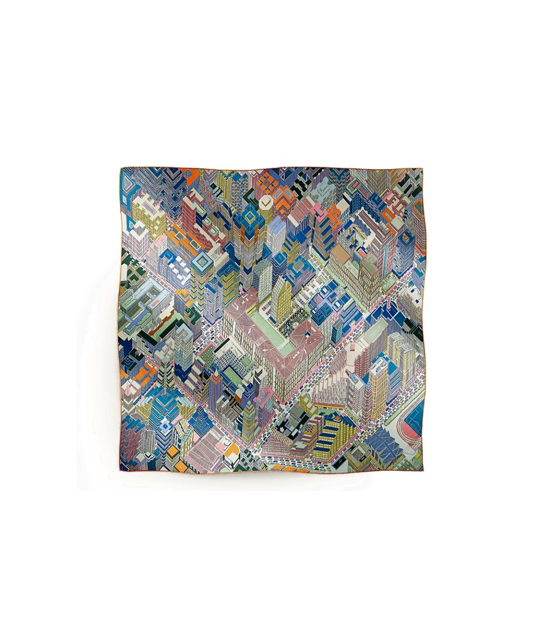 HERMES Мульти шелковый шарф, фото 3