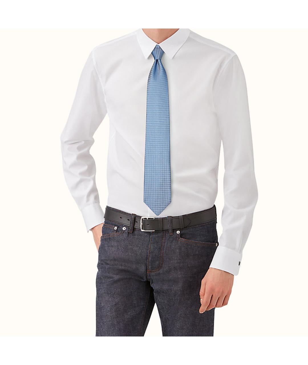 HERMES Голубой галстук, фото 2