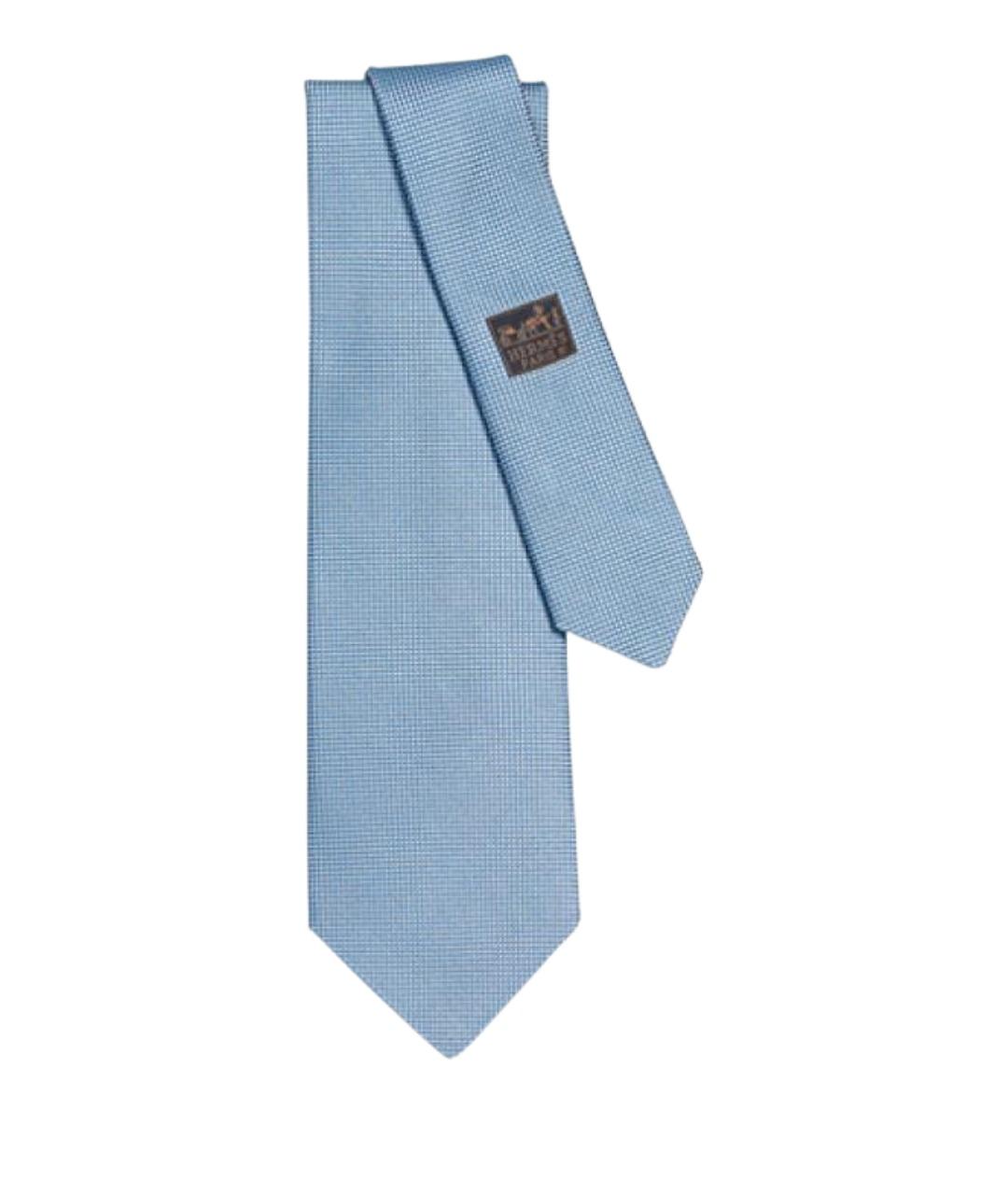 HERMES Голубой галстук, фото 1