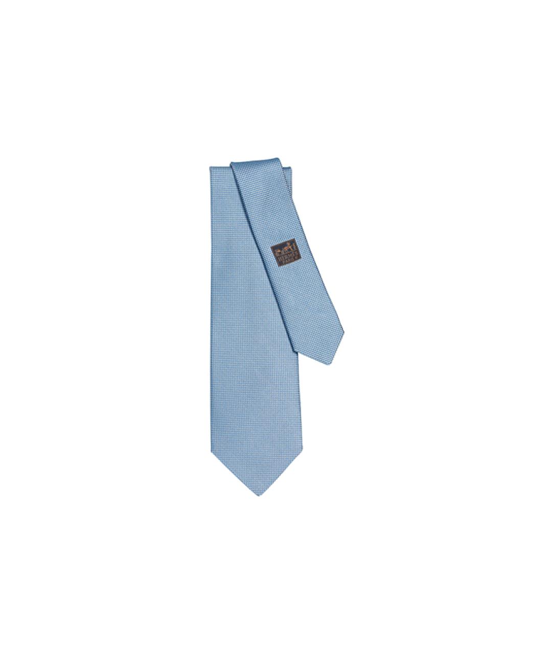HERMES Голубой галстук, фото 3