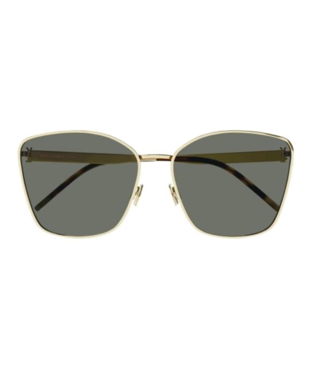 SAINT LAURENT Золотые солнцезащитные очки, фото 1