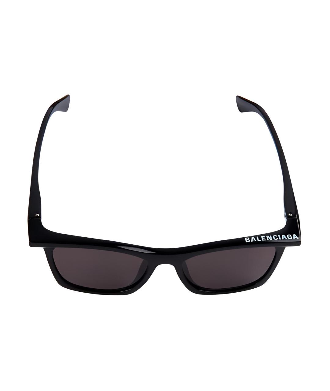 BALENCIAGA Черные пластиковые солнцезащитные очки, фото 4