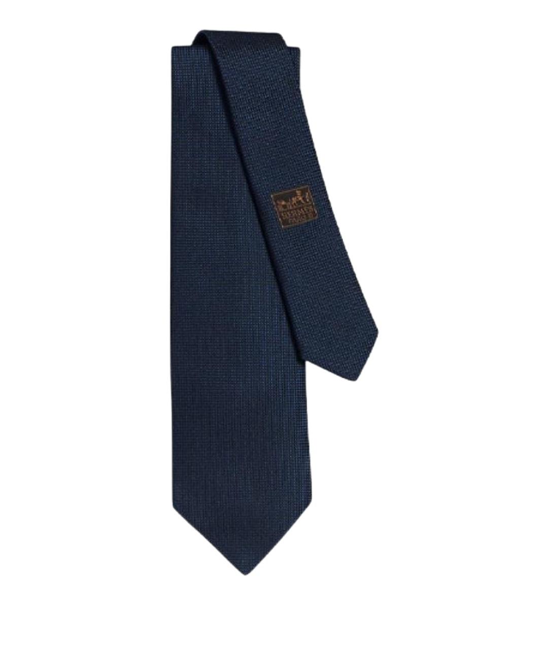 HERMES Темно-синий галстук, фото 1