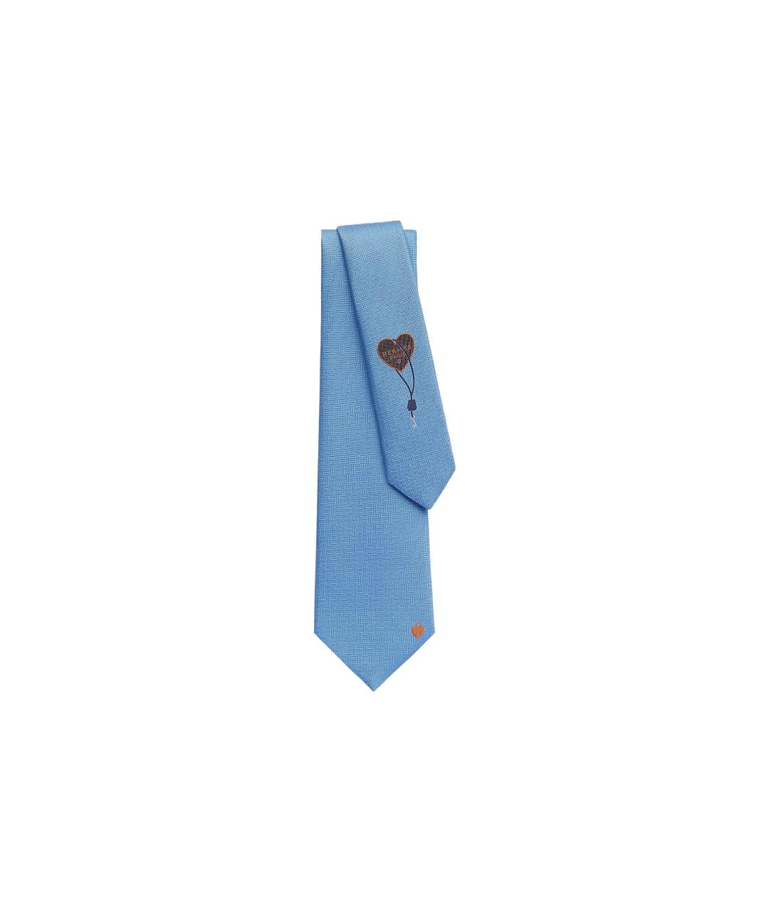 HERMES Голубой галстук, фото 3