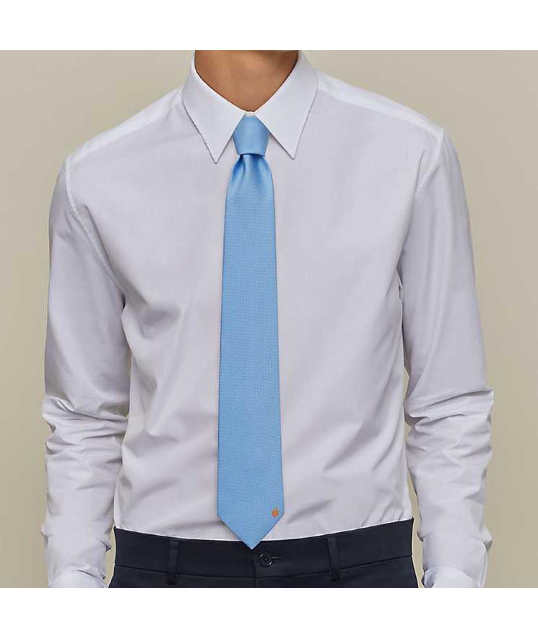 HERMES Голубой галстук, фото 2