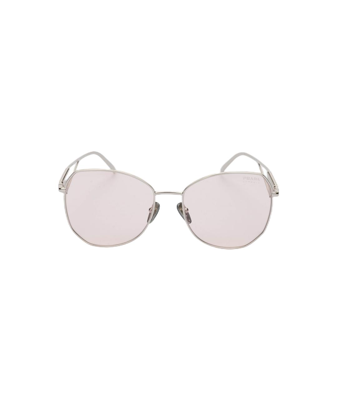 PRADA Розовые металлические солнцезащитные очки, фото 2