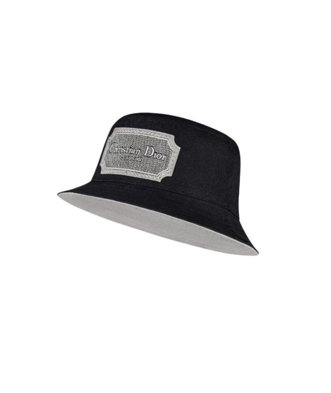 CHRISTIAN DIOR Черная хлопковая шляпа, фото 4