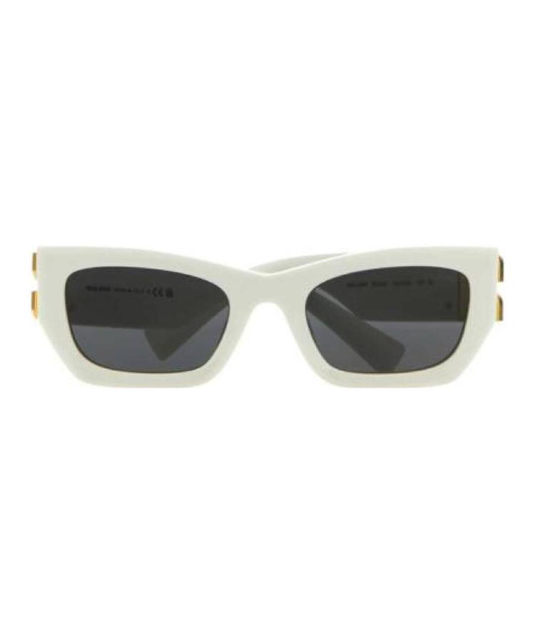 MIU MIU Белые пластиковые солнцезащитные очки, фото 2