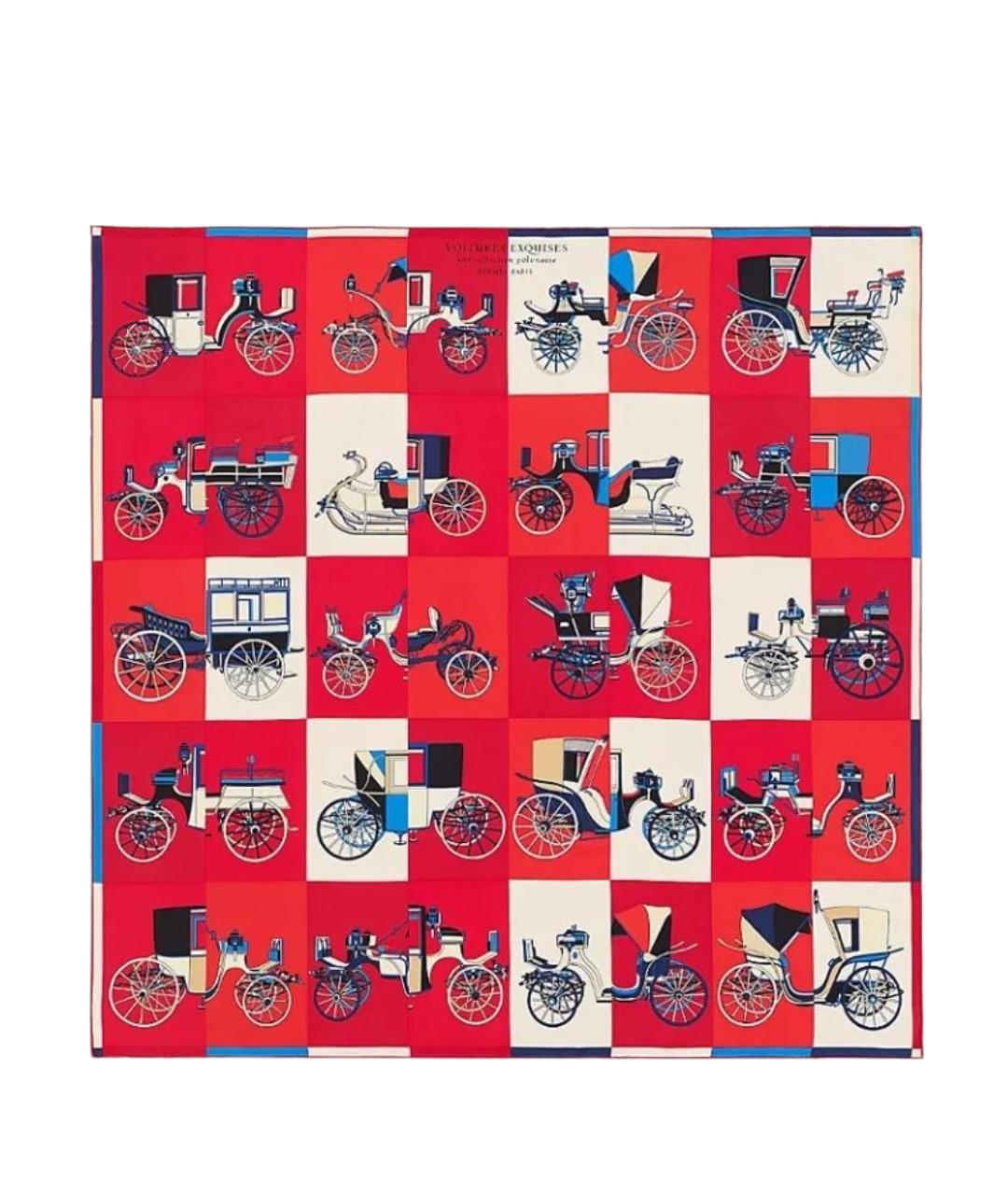 HERMES Красный шарф, фото 1