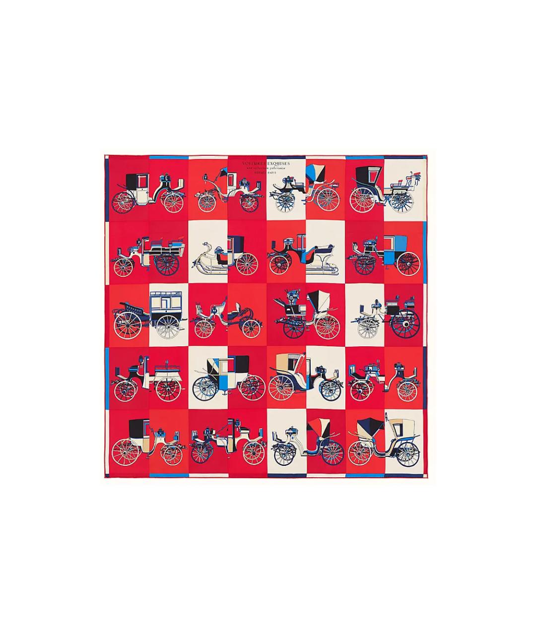 HERMES Красный шарф, фото 3