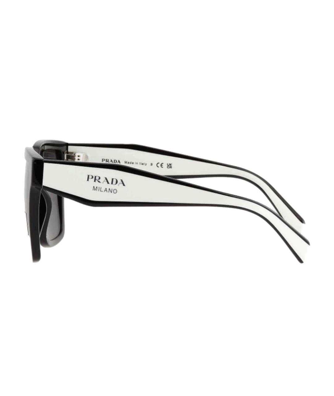 PRADA Черные пластиковые солнцезащитные очки, фото 4
