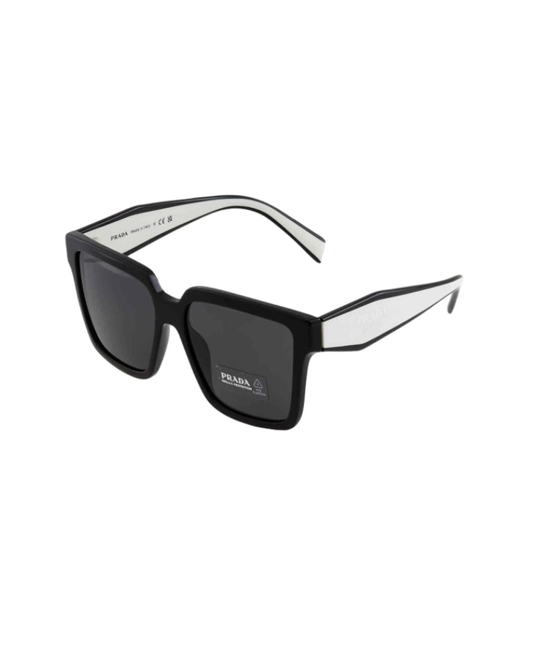 PRADA Черные пластиковые солнцезащитные очки, фото 3