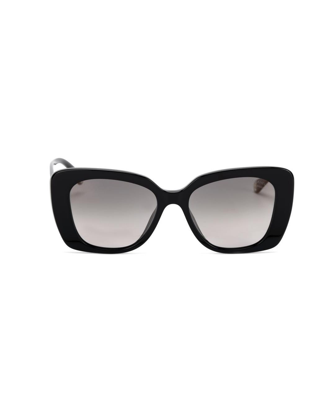 CHANEL Черные пластиковые солнцезащитные очки, фото 2