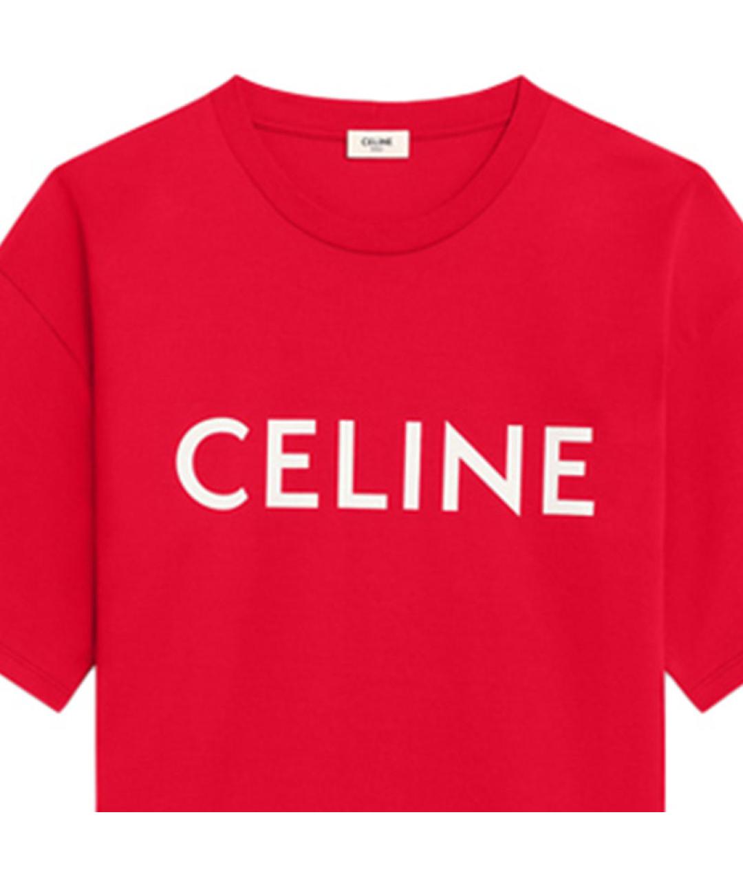 CELINE Красная футболка, фото 4