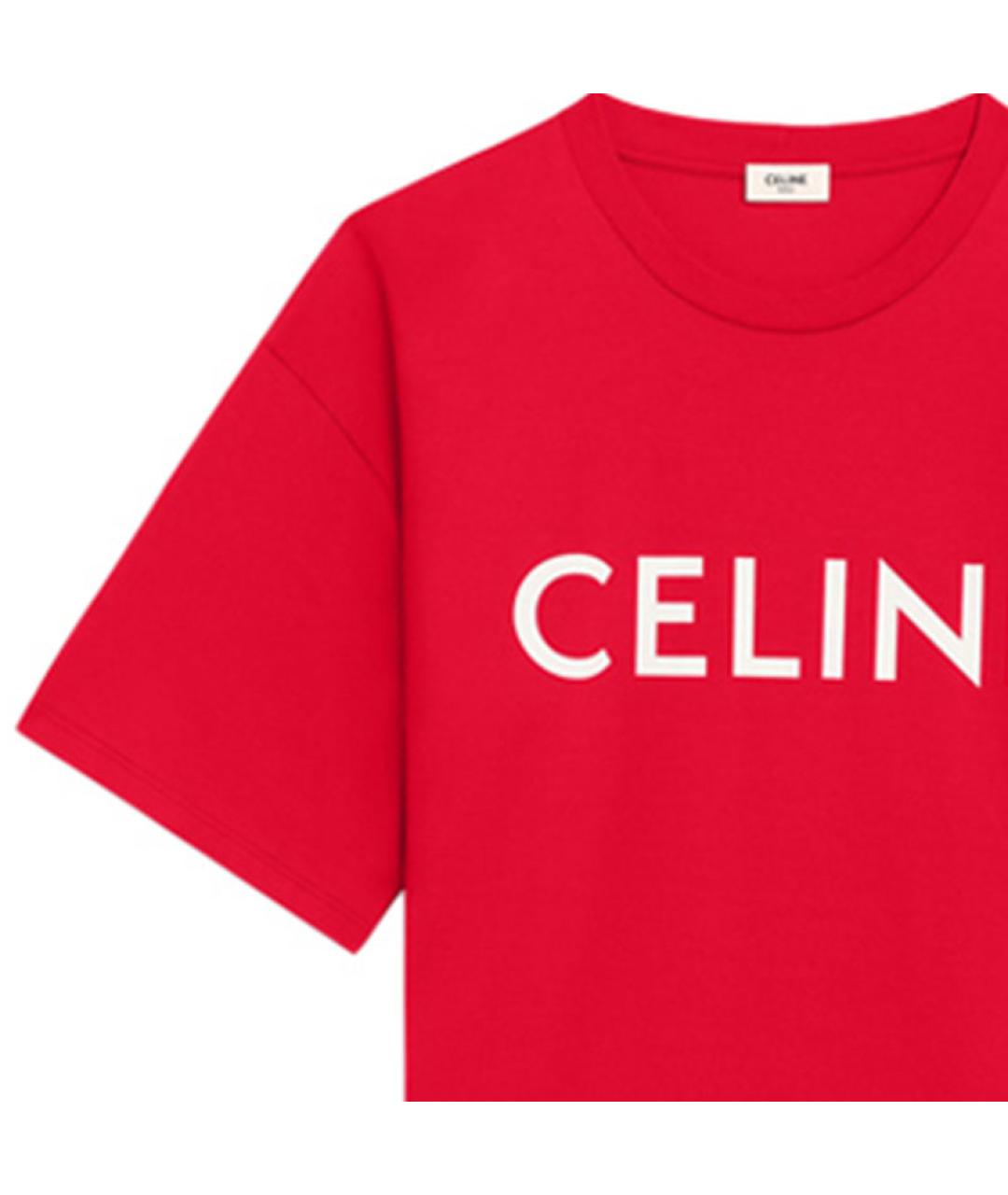 CELINE Красная футболка, фото 5