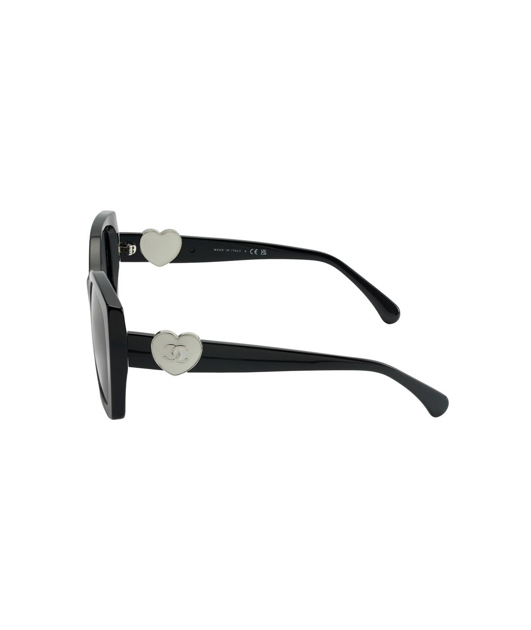 CHANEL Черные пластиковые солнцезащитные очки, фото 3