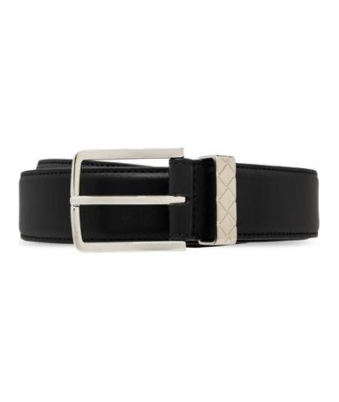 BOTTEGA VENETA Черный кожаный ремень, фото 4