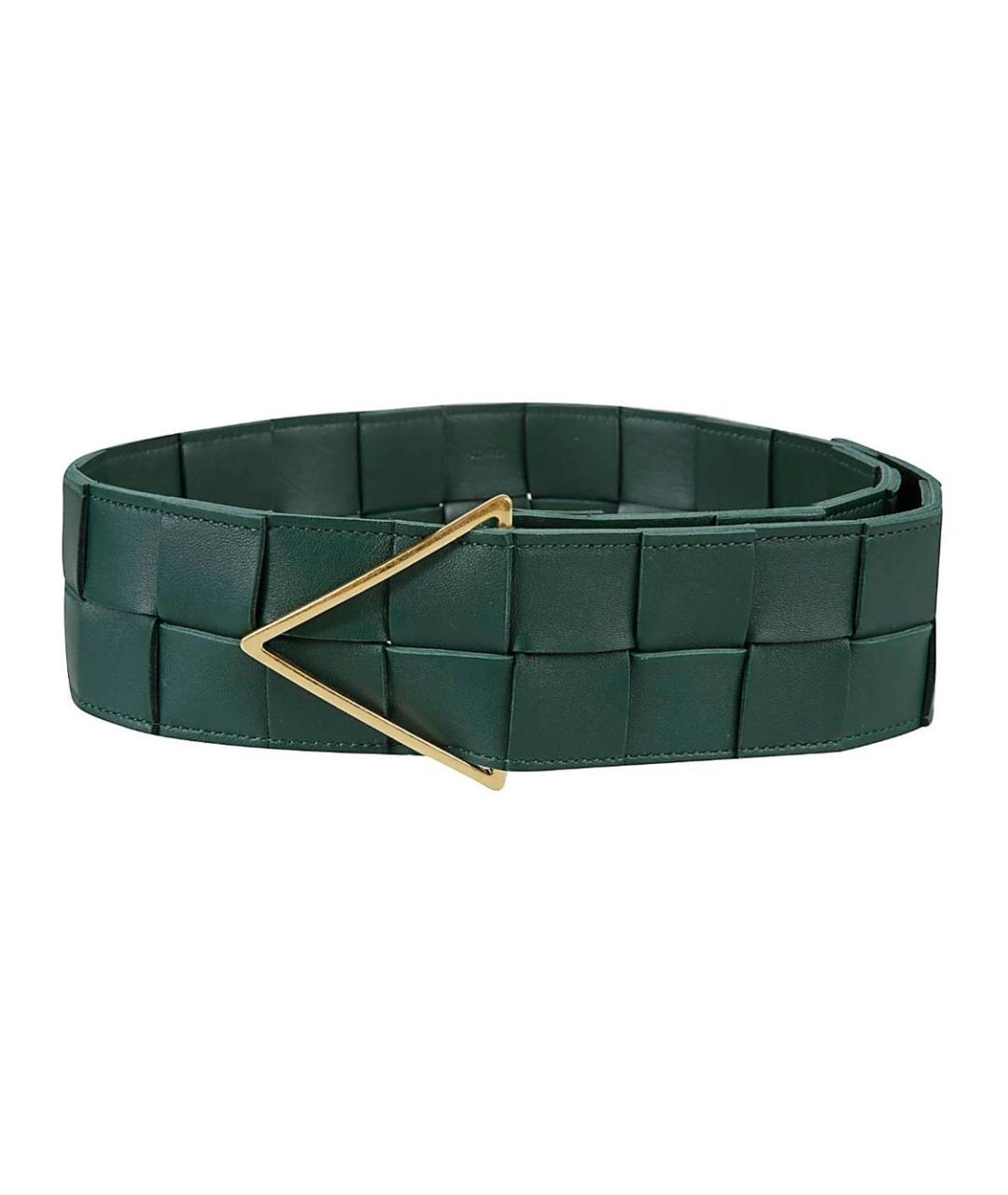 BOTTEGA VENETA Зеленый кожаный ремень, фото 1