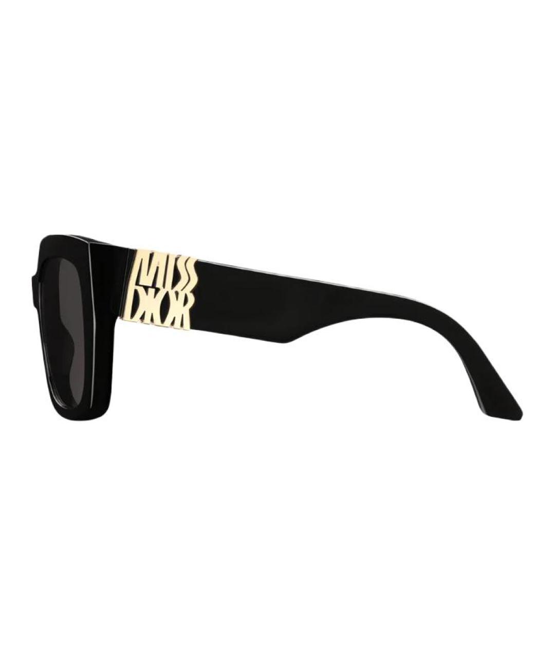 CHRISTIAN DIOR Черные пластиковые солнцезащитные очки, фото 3
