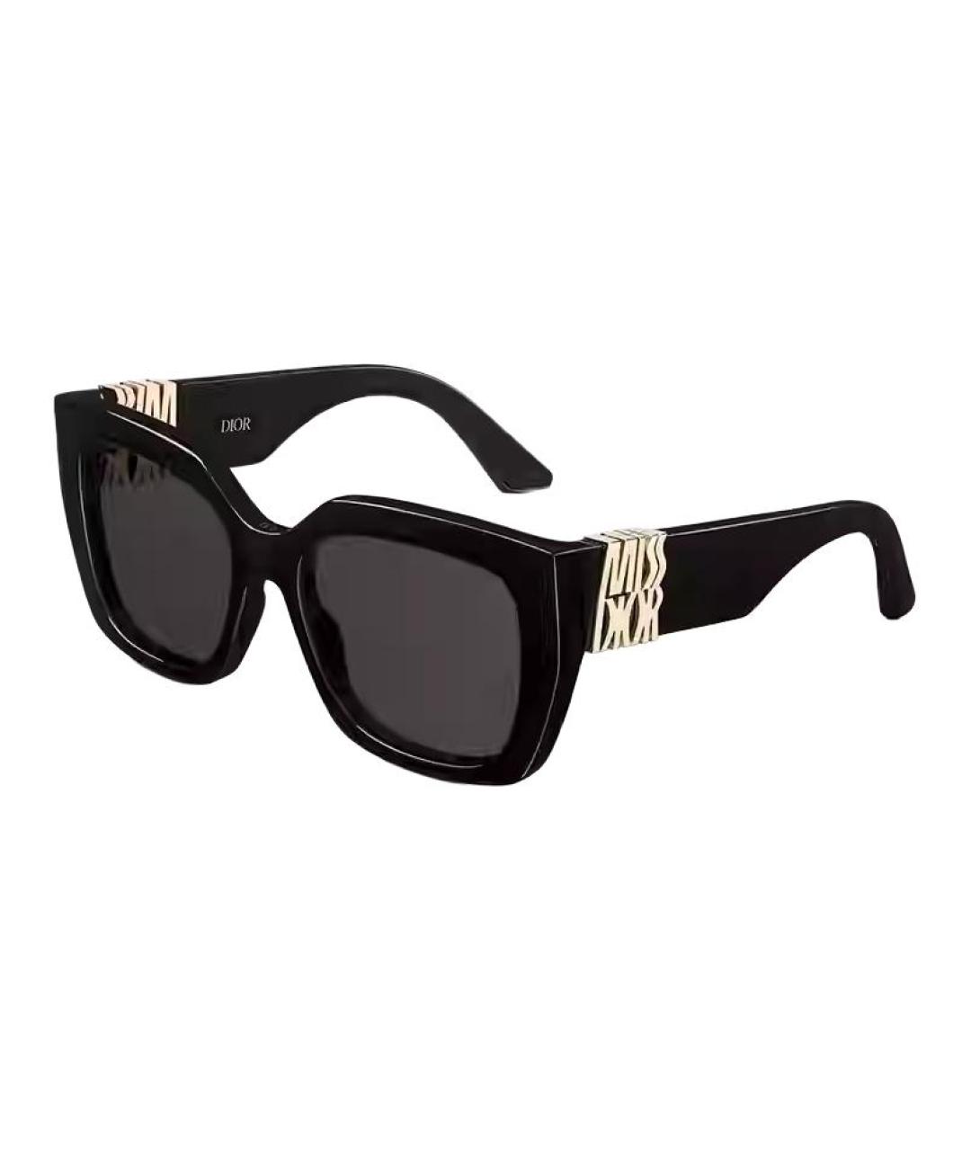 CHRISTIAN DIOR Черные пластиковые солнцезащитные очки, фото 1