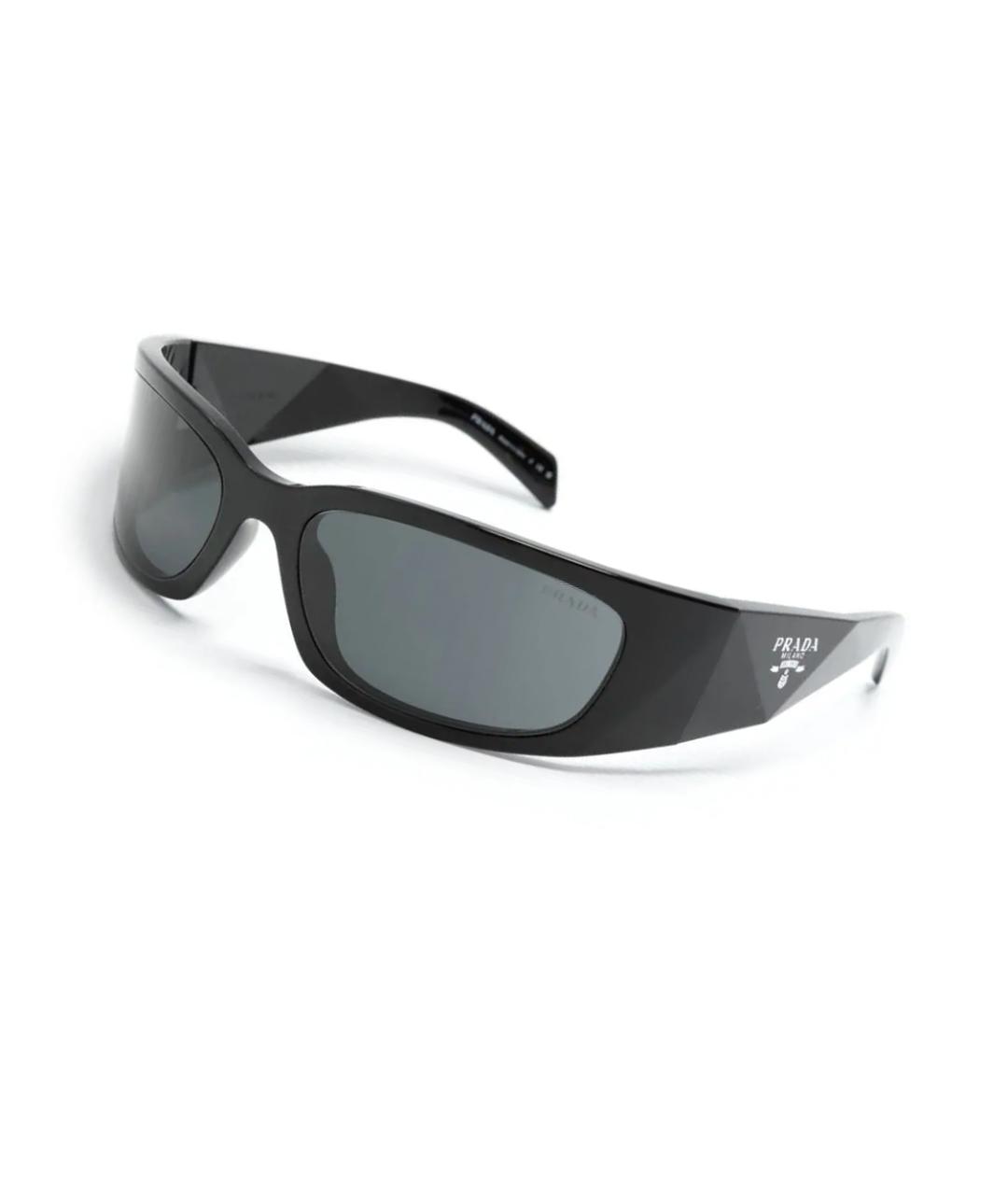PRADA Черные пластиковые солнцезащитные очки, фото 3