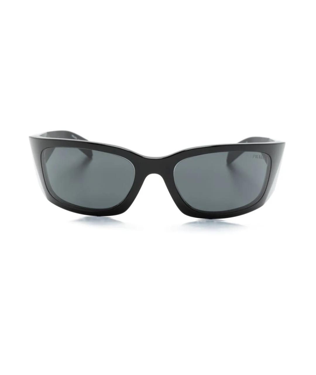 PRADA Черные пластиковые солнцезащитные очки, фото 2