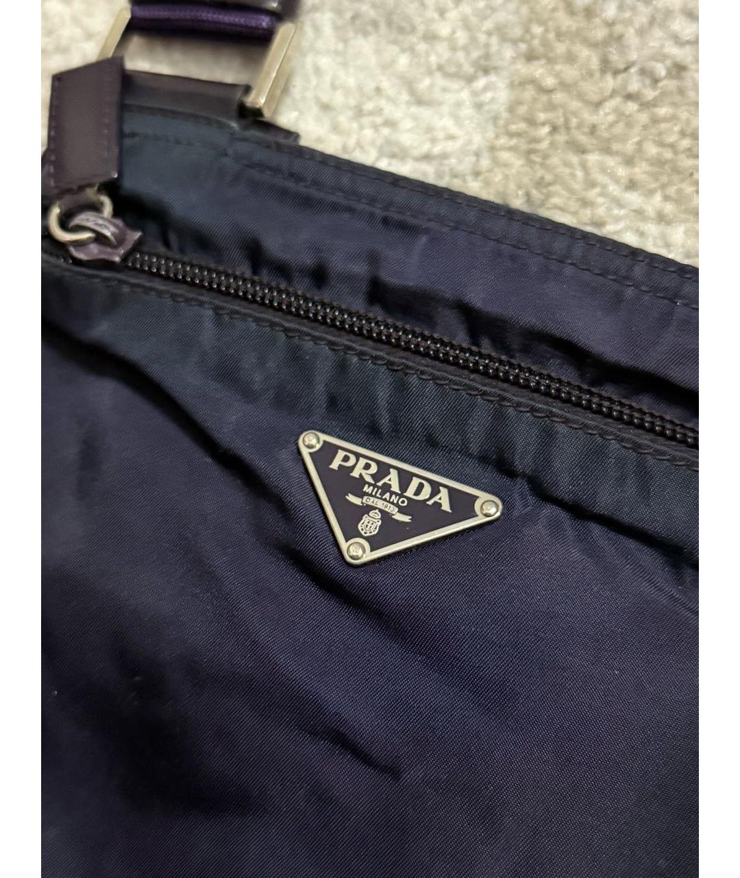 PRADA Темно-синяя сумка на плечо, фото 5
