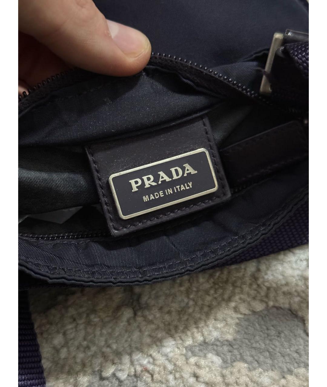 PRADA Темно-синяя сумка на плечо, фото 6