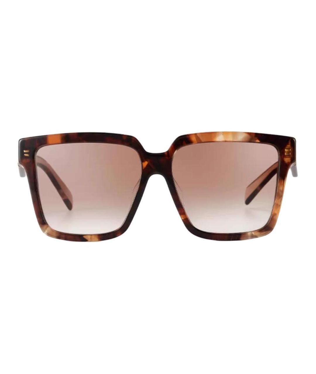 PRADA Коричневые пластиковые солнцезащитные очки, фото 2