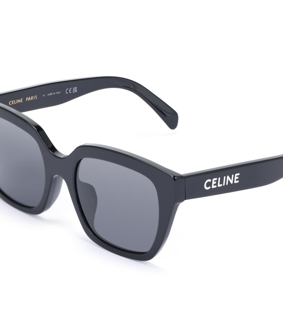 CELINE Черные пластиковые солнцезащитные очки, фото 4