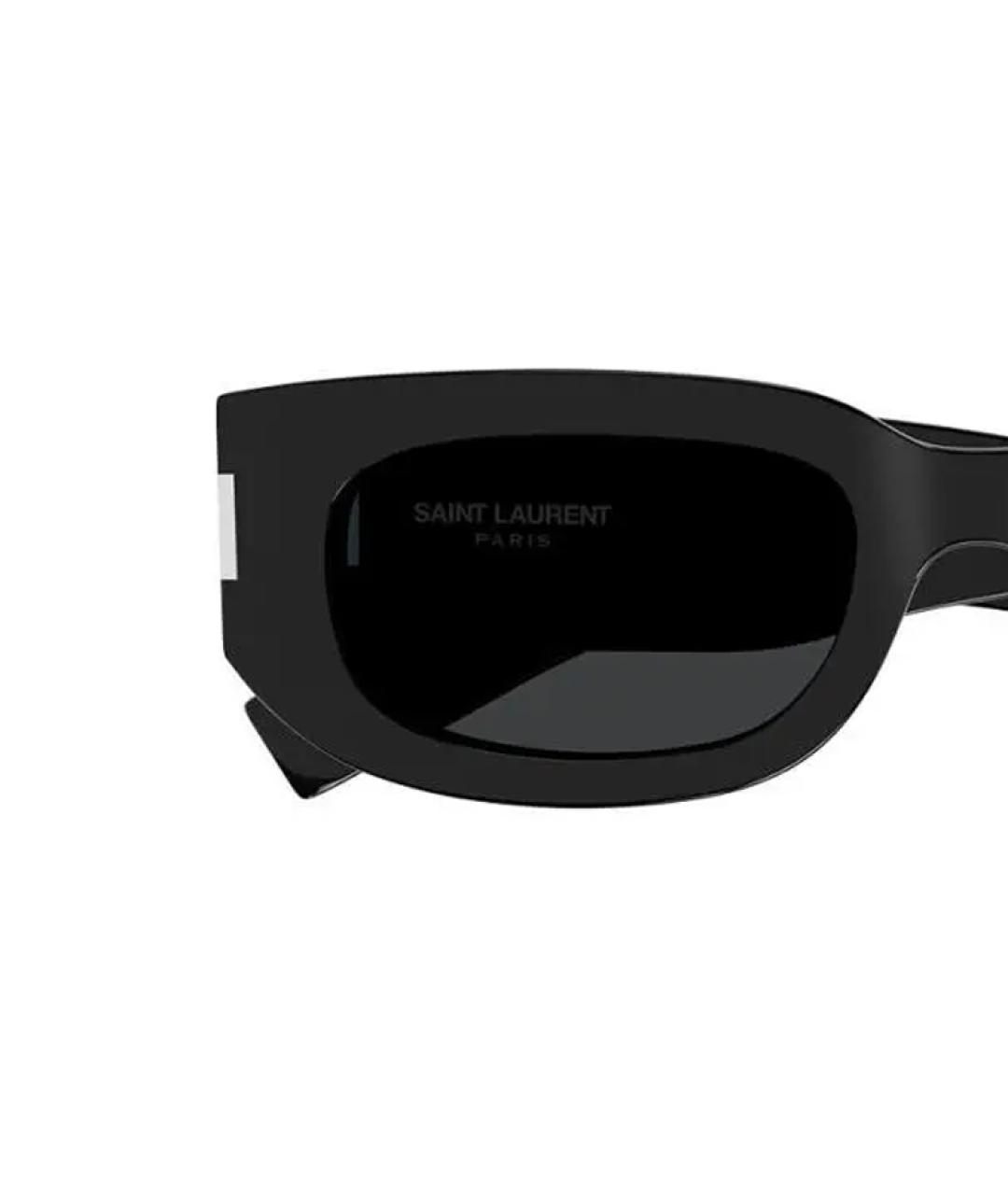 SAINT LAURENT Черные пластиковые солнцезащитные очки, фото 3