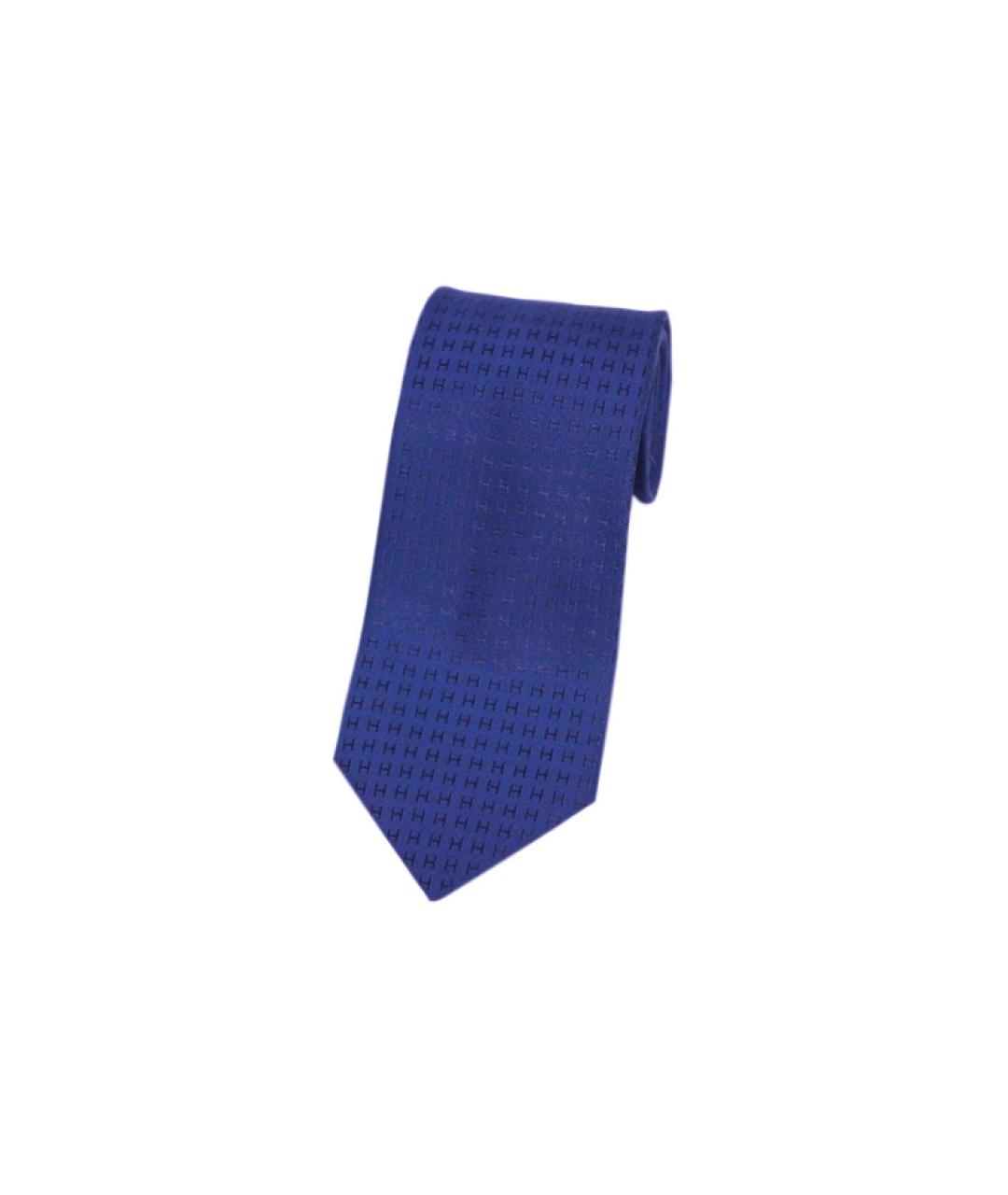 HERMES Синий галстук, фото 2