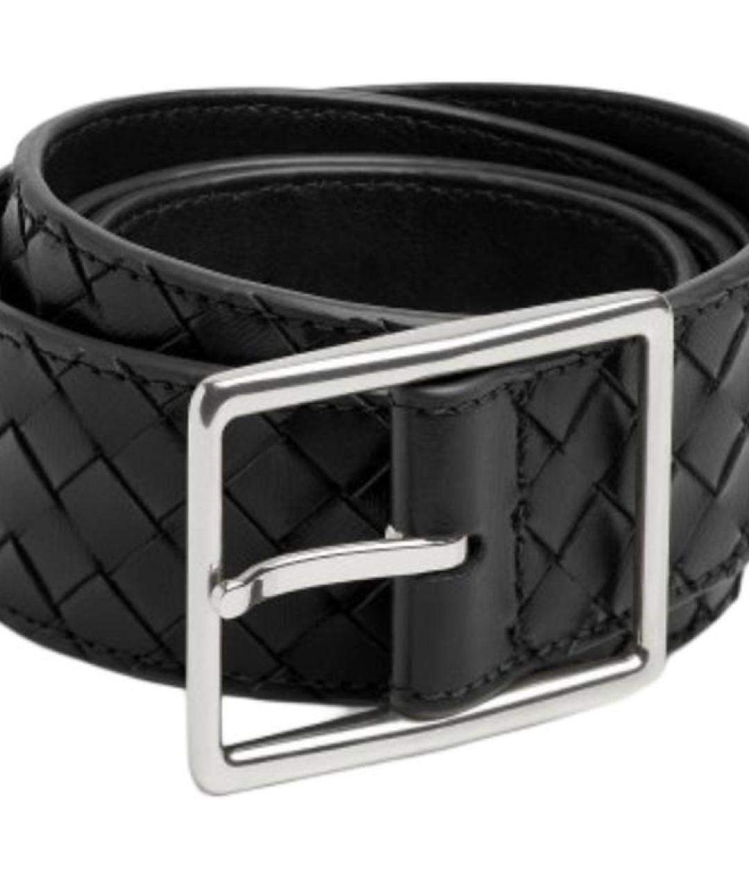 BOTTEGA VENETA Черный кожаный ремень, фото 3