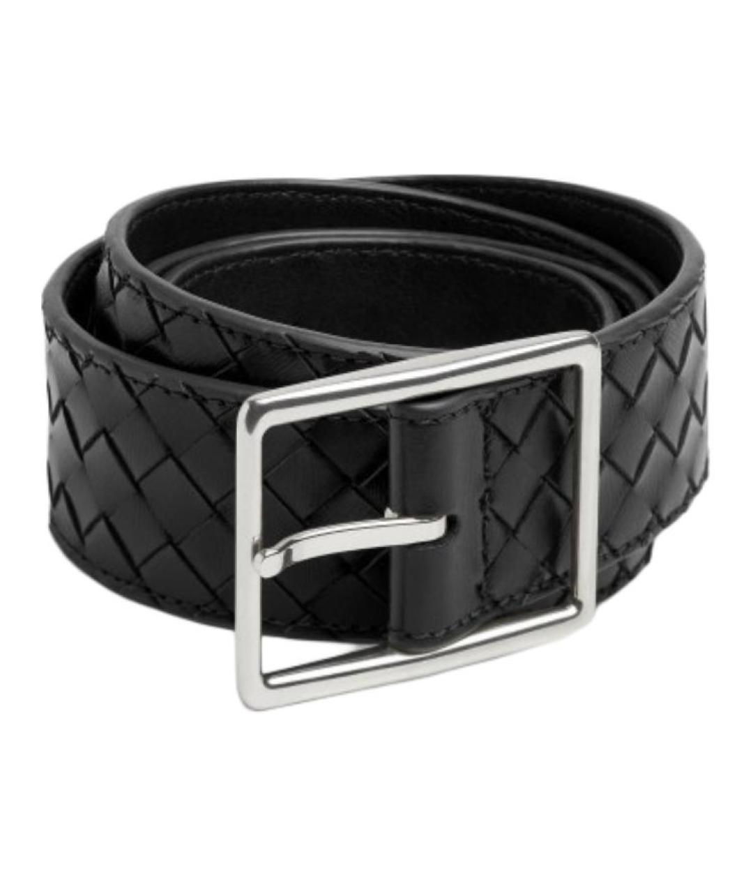 BOTTEGA VENETA Черный кожаный ремень, фото 1