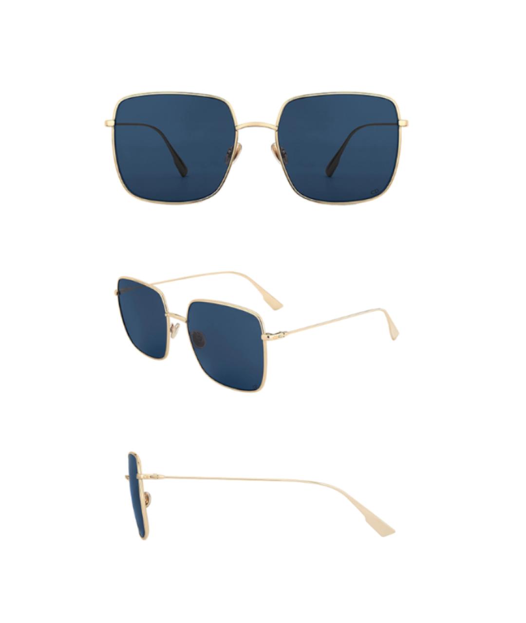 CHRISTIAN DIOR Синие металлические солнцезащитные очки, фото 4