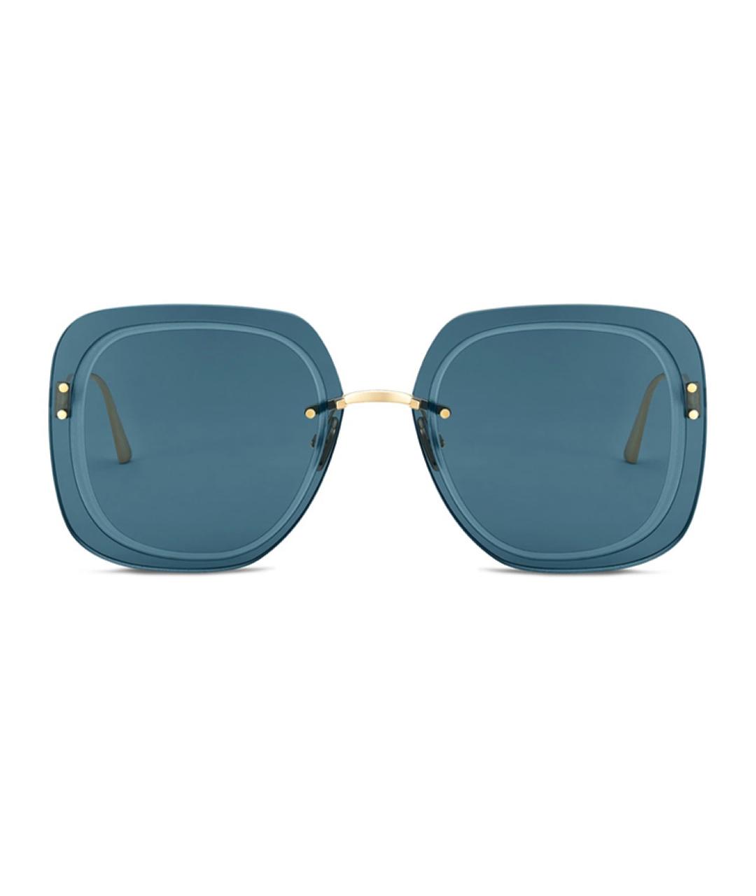 CHRISTIAN DIOR Синие металлические солнцезащитные очки, фото 2