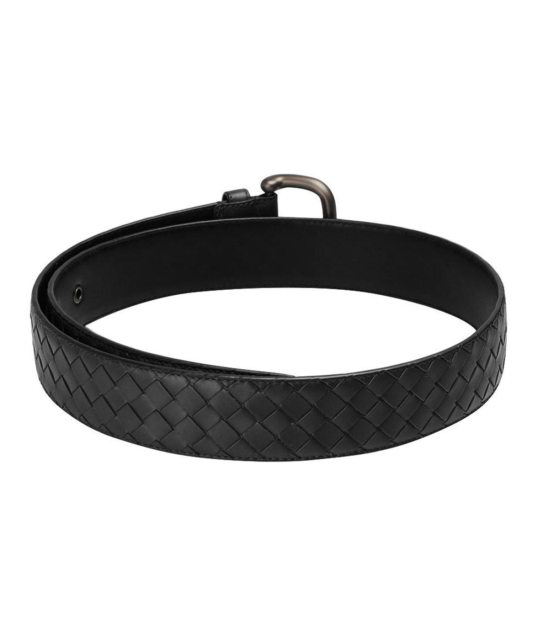BOTTEGA VENETA Черный кожаный ремень, фото 2